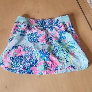 Lilly Pulitzer Floral Skirt Skort  - Pink, Blue, Green Floral Small Luxletic